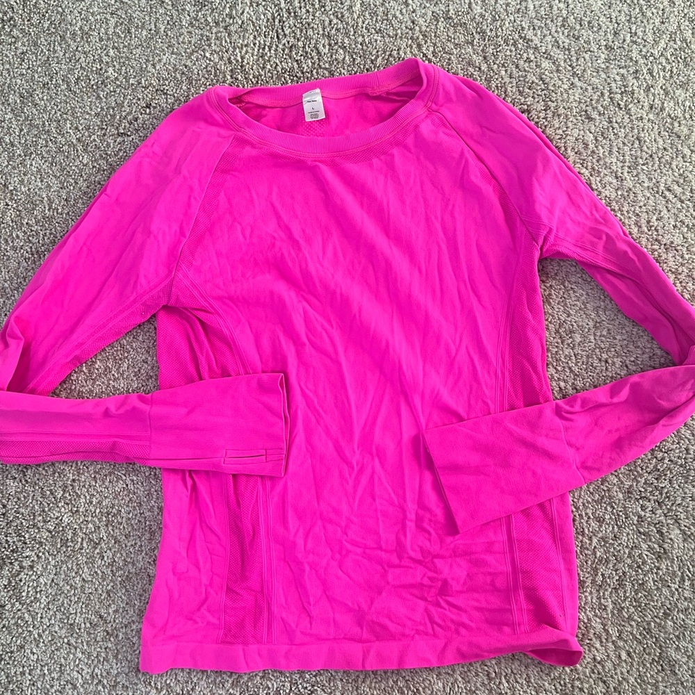 Vibrant Pink Long Sleeve Top